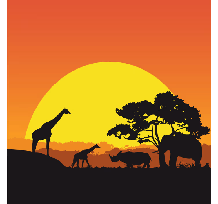 Mural de parede africano savana africana - TenStickers