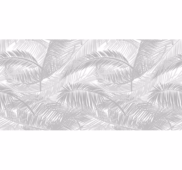 Fotomural selva folhas cinzas tropicais - TenStickers