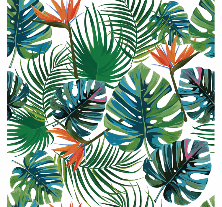 Fotomural selva com motivos tropicais - TenStickers
