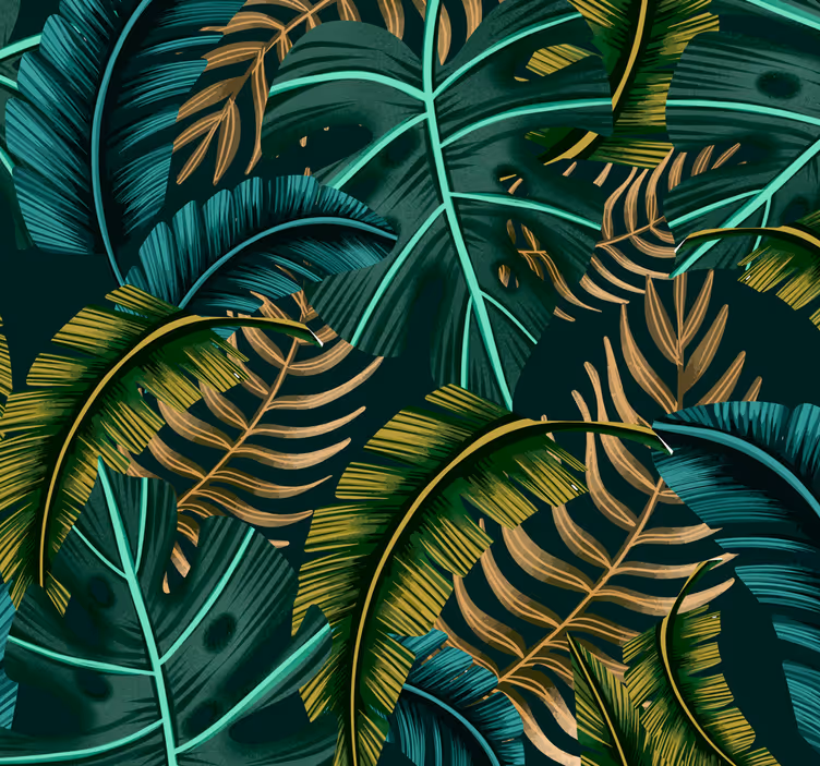 Fotomural selva folhas tropicais - TenStickers