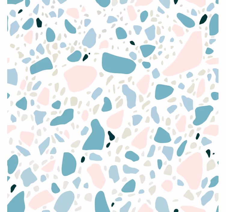 Fotomurais para casa de banho padrão de terrazzo - TenStickers