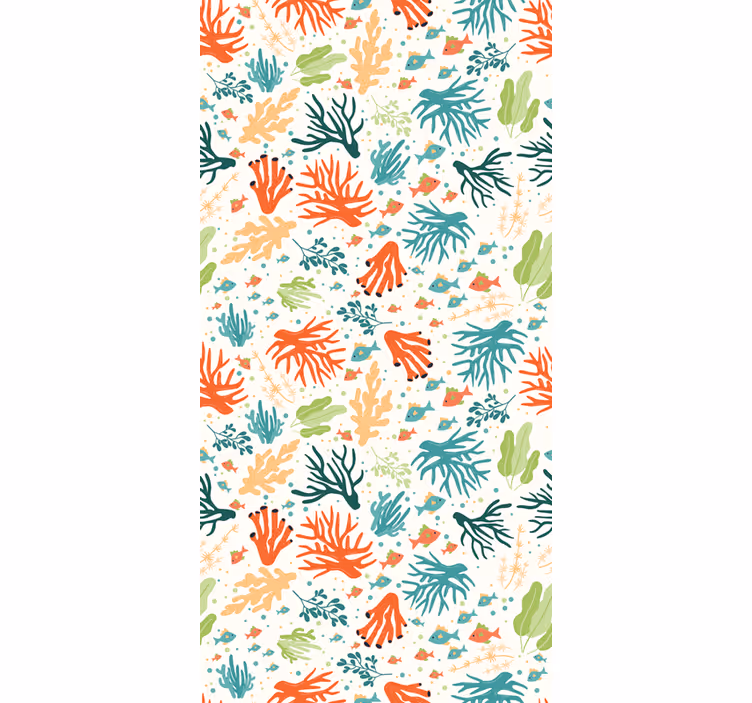 Fotomurais para casa de banho coral colorido - TenStickers
