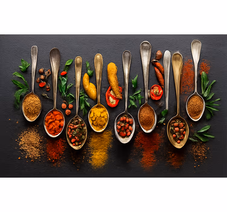 Mural de parede cozinha especiarias modernas - TenStickers