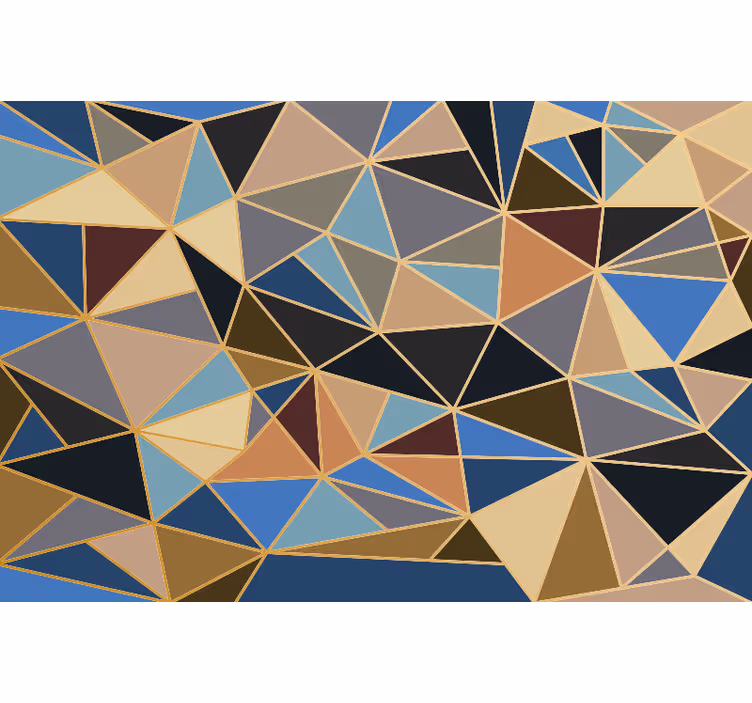 Mural de parede cozinha mosaico geométrico colorido - TenStickers