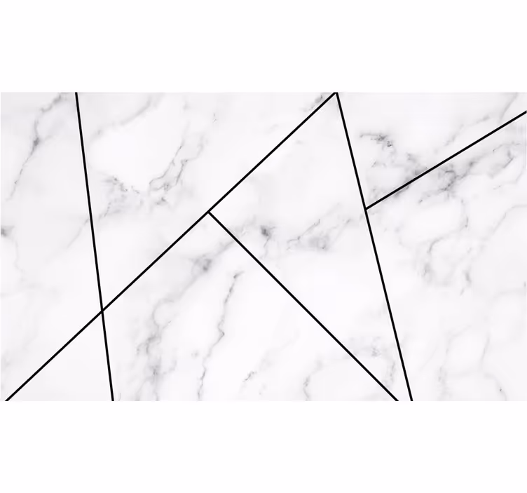 Mural de parede cozinha em mármore branco elegante - TenStickers