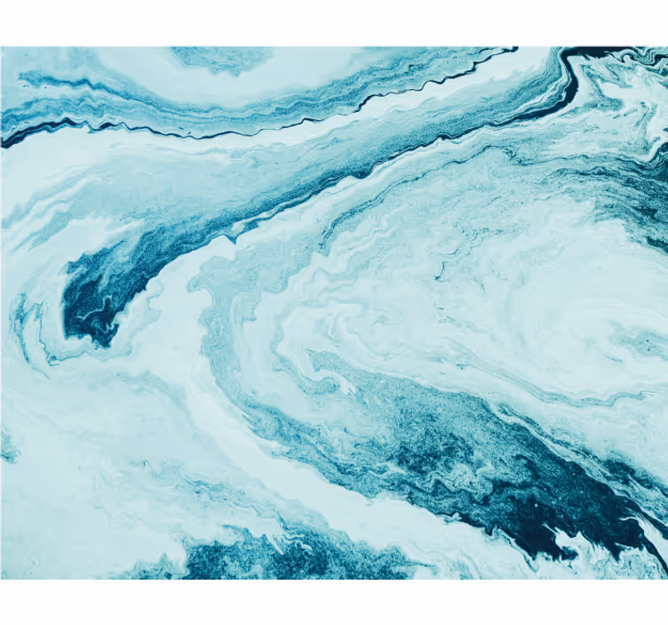 Mural de parede azul ondas de mármore azul - TenStickers