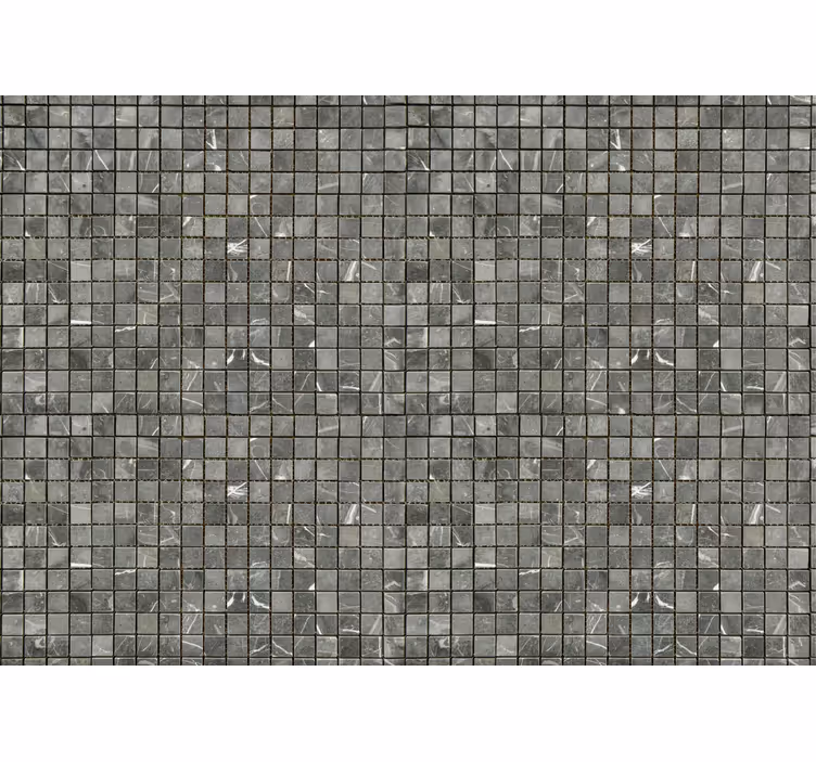 Mural de parede cinzento azulejos pretos - TenStickers