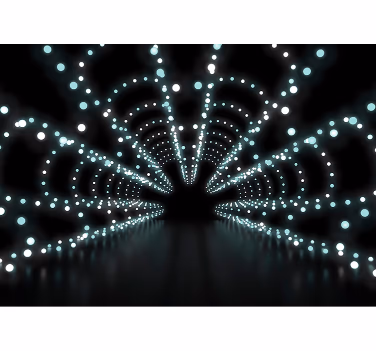 Mural de parede preto explosão de luz abstrata - TenStickers