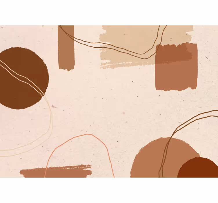 Mural de parede terracota com design abstrato - TenStickers