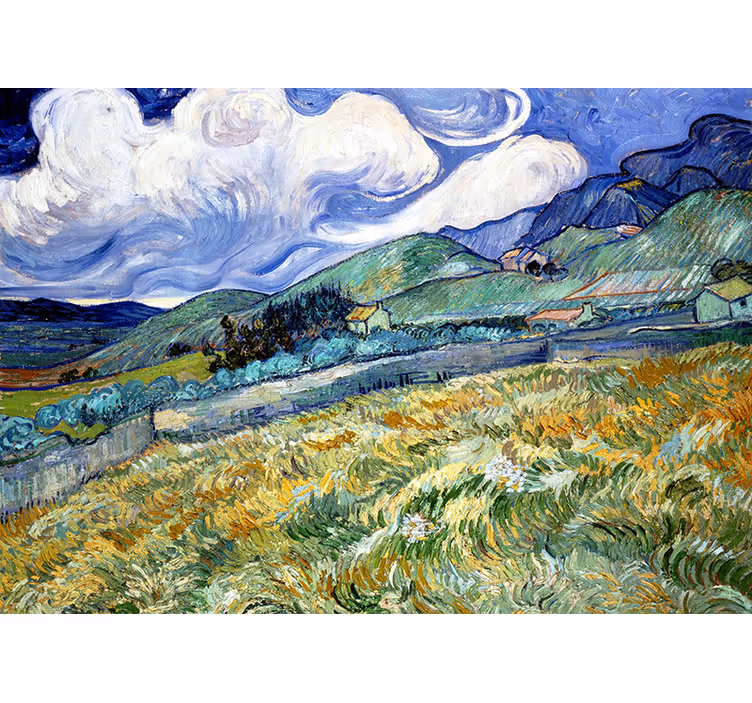 Mural de parede para corredor Íris de van gogh - TenStickers