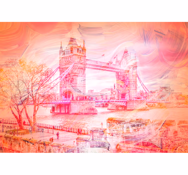 Murais de Parede Ponte da torre em aquarela - TenStickers