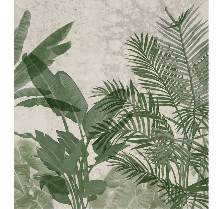 Mural de parede natureza folhas de jungle minimalistas - TenStickers