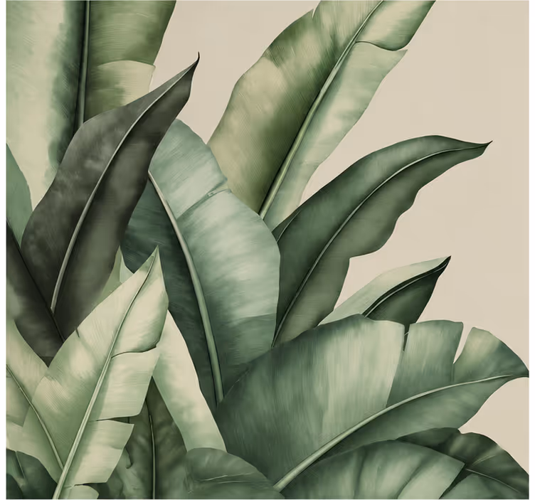 Mural de parede natureza folhas de banana simples - TenStickers