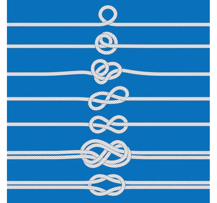 Mural de parede azul com nós marinhos - TenStickers