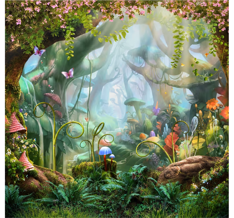 Mural de parede bosques mágicos encantados - TenStickers