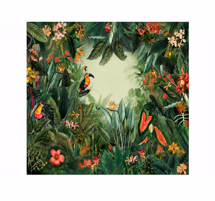 Mural de parede natureza jardim exótico - TenStickers