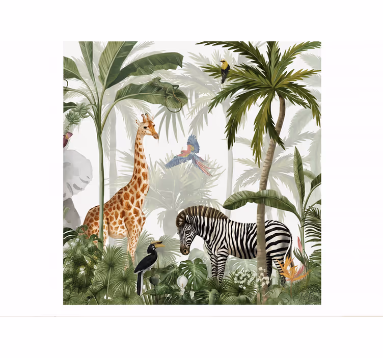 Mural de parede natureza animais da selva - TenStickers