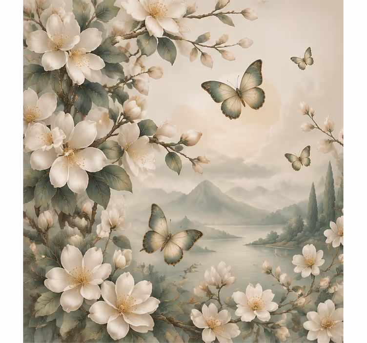 Mural de parede natureza borboleta - TenStickers
