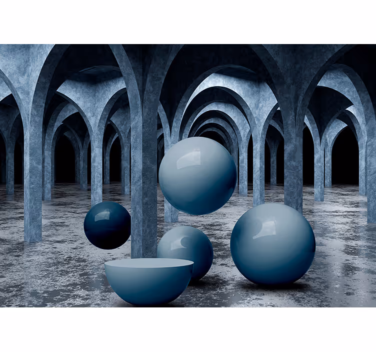 Mural de parede decorativo 3d de bolas flutuantes - TenStickers