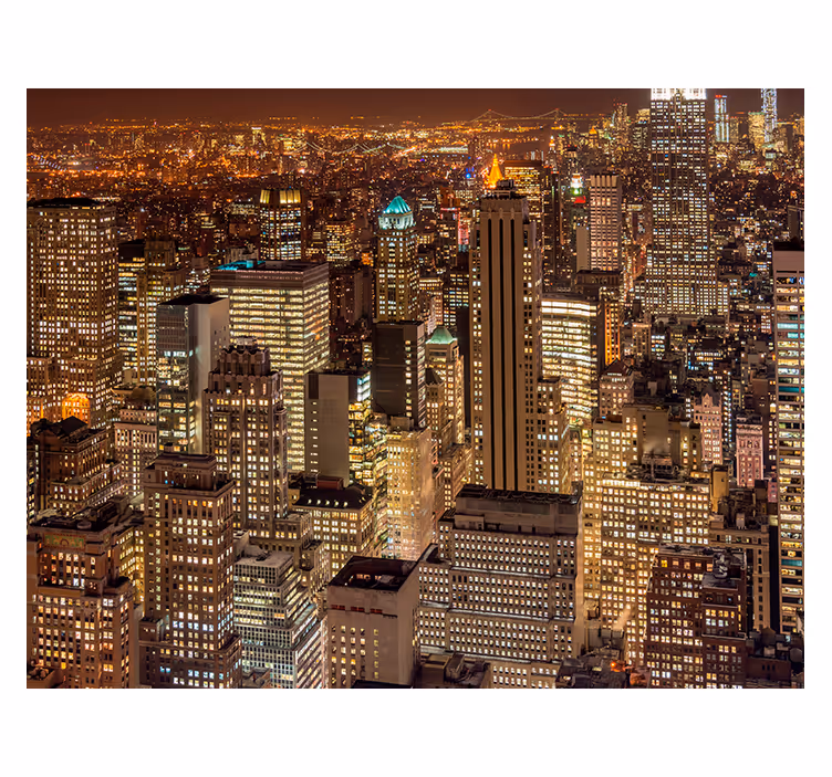 Fotomurais de lugares Nova iorque à noite - TenStickers