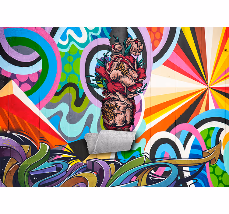 Mural de parede decorativo de arte urbana Graffiti - TenStickers