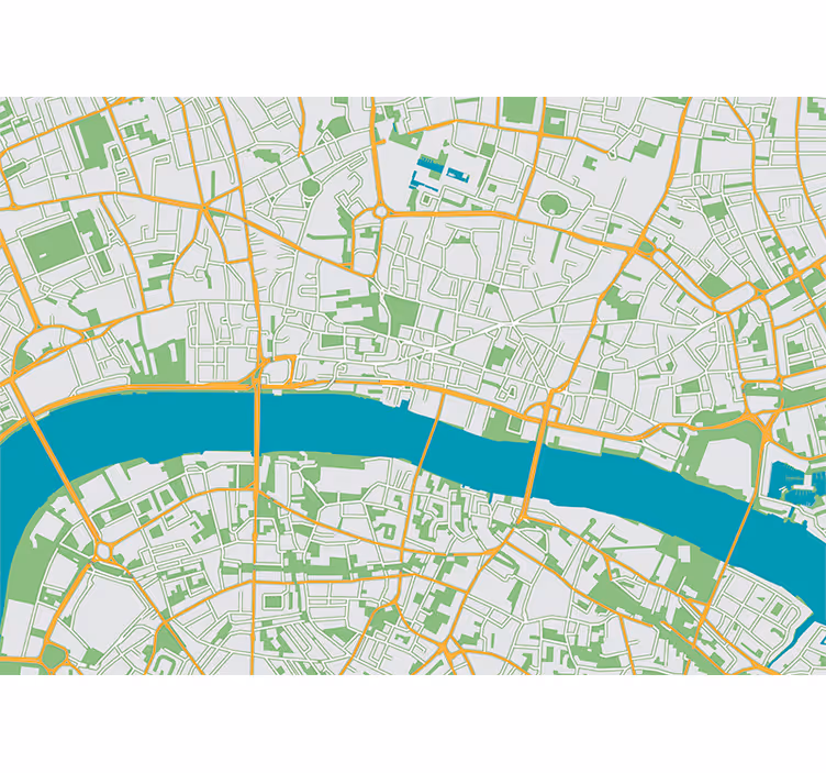 Mural de parede decorativo Mapa de Londres  - TenStickers