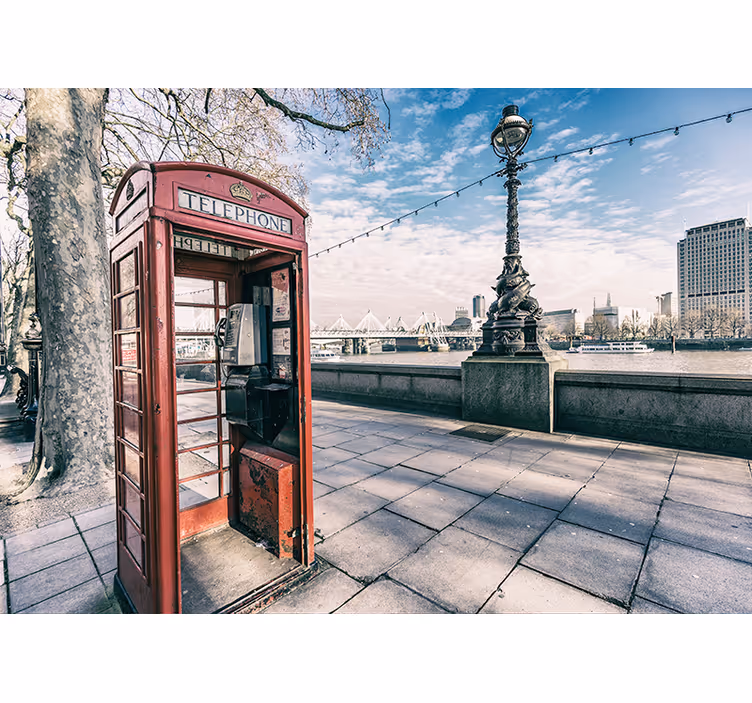 fotomural de telefone vermelho londres - TenStickers