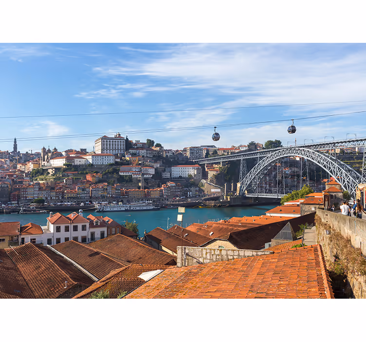 Mural de parede decorativo panorama do Porto - TenStickers