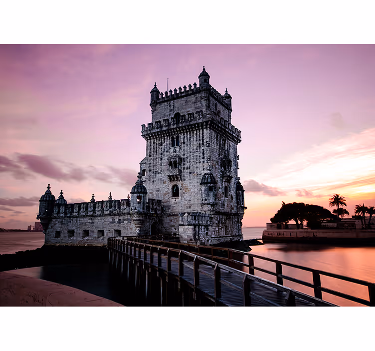 Fotomural Cidades e Países Torre de Belém ao Amanhecer - TenStickers