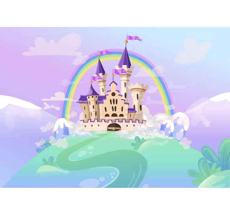 Murais de parede infantil castelo da princesa - TenStickers