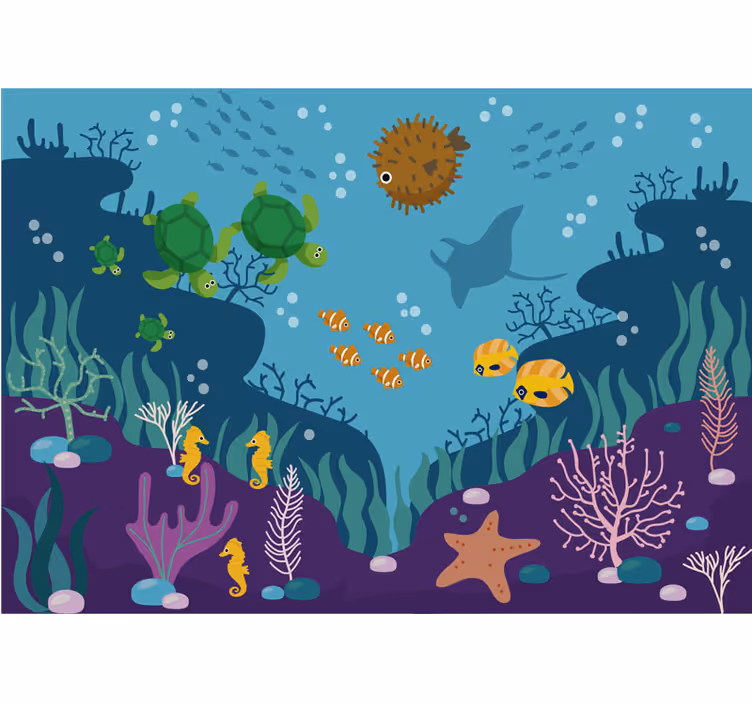 Fotomural de parede peixe na água - TenStickers