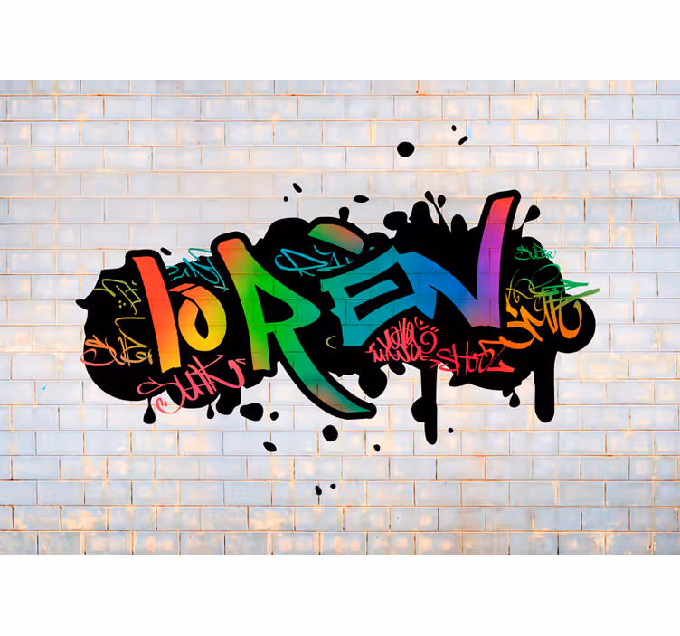 Fotomural arte urbanha graffiti nome  - TenStickers