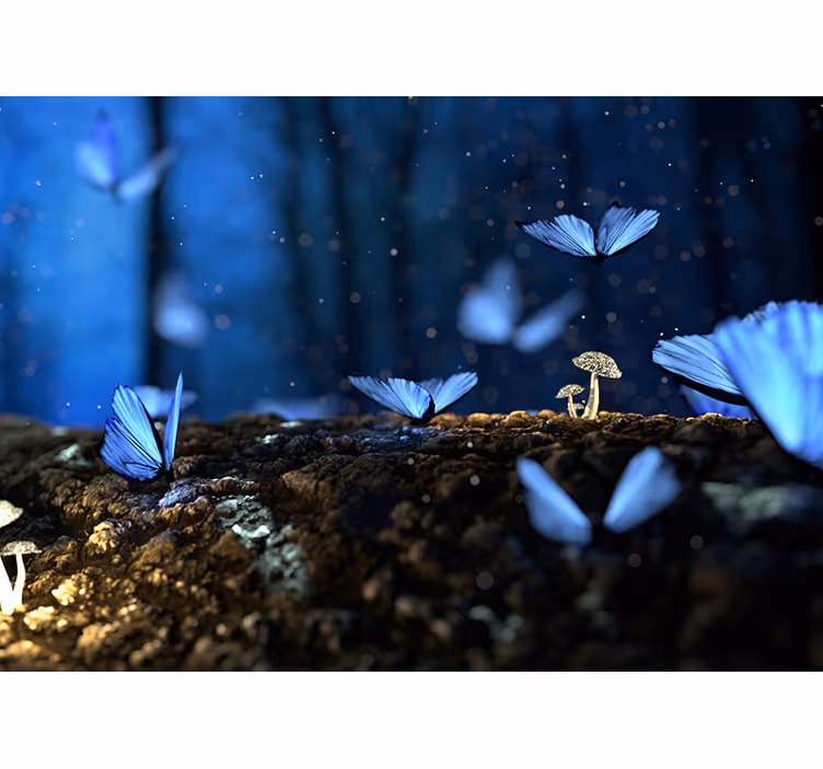 Fotomural de parede borboleta azul - TenStickers