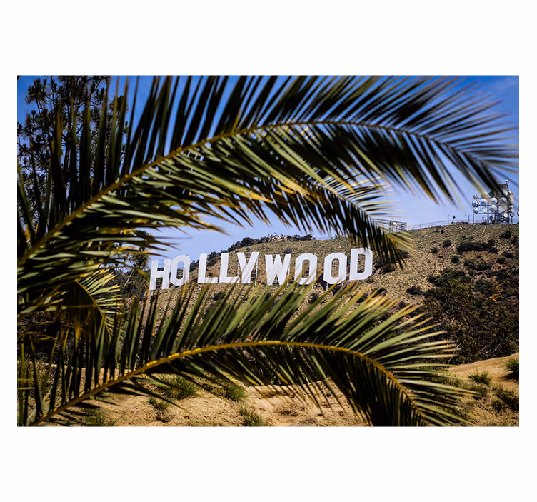 Mural de parede decorativo letreiro Hollywood - TenStickers
