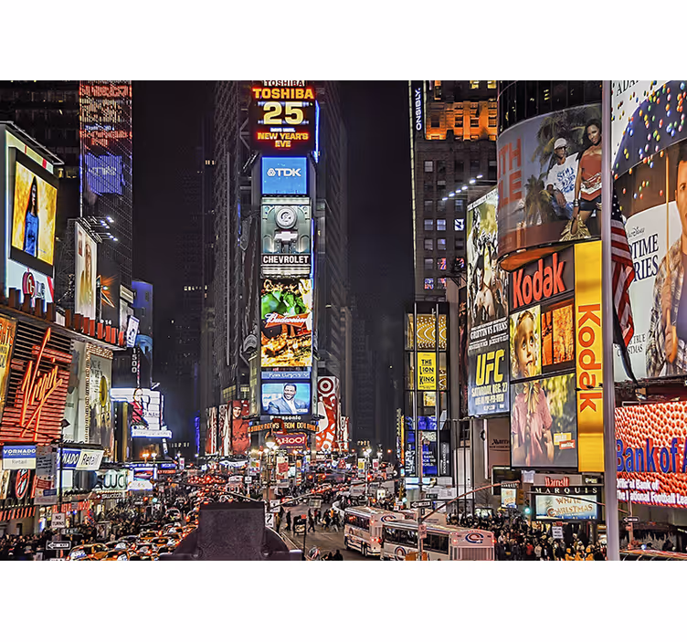 Fotomural para quarto de Nova York Times Square - TenStickers