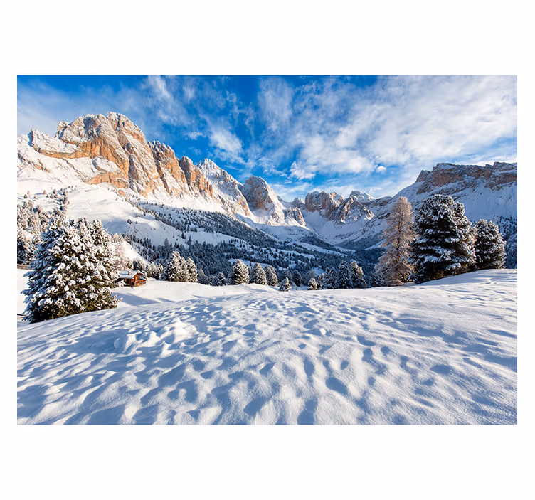 Fotomural de paisagens de montanhas nevadas - TenStickers