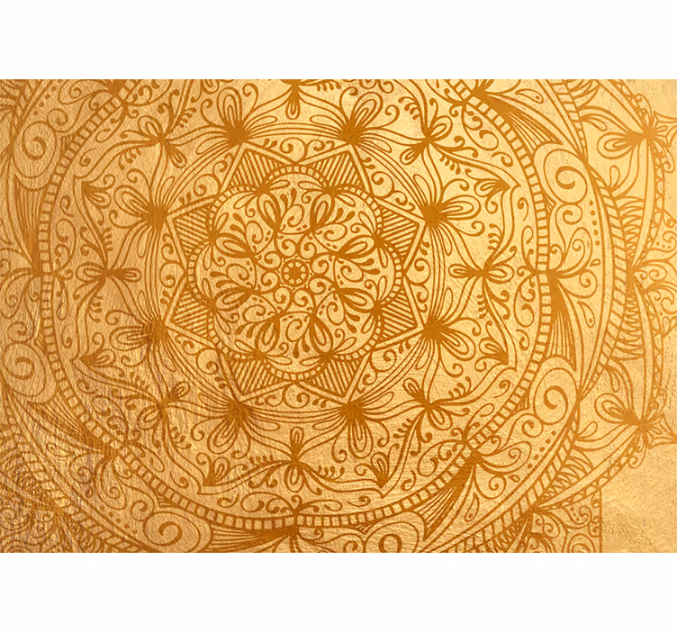Impressionante mandala dourada fotomural - TenStickers