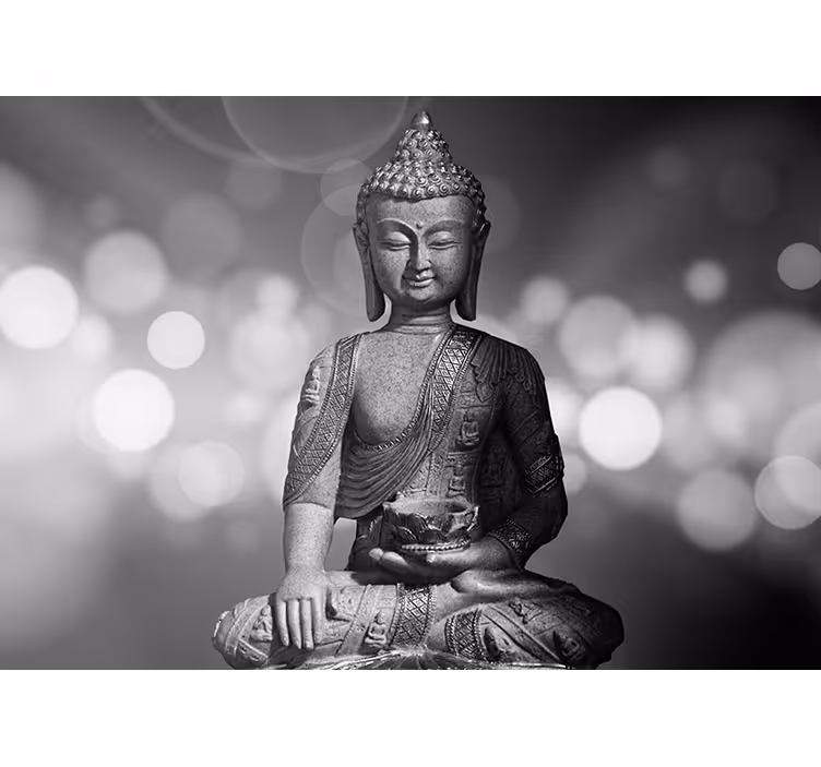 Fotomural para a sala Buda de prata - TenStickers