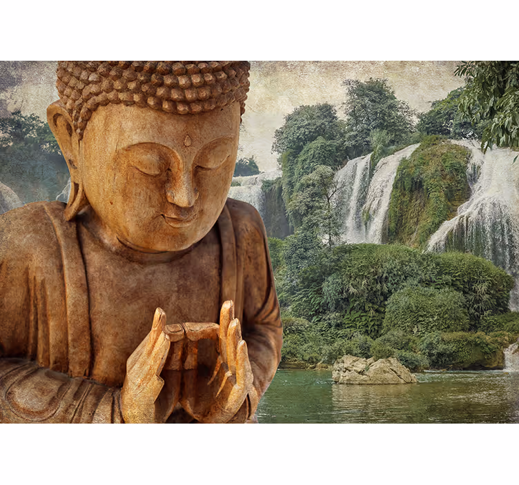 fotomural de parede paisagem de buda - TenStickers