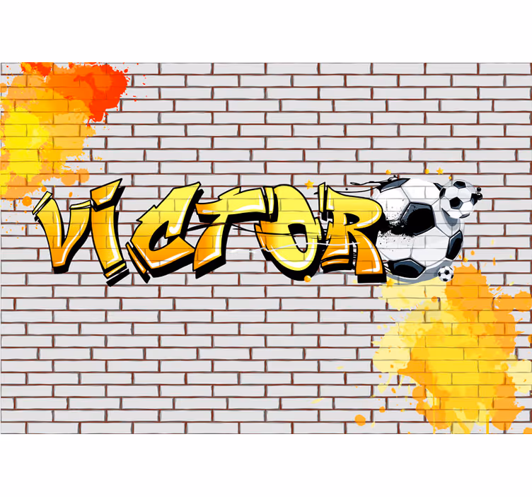 Murais de Parede Graffiti de futebol - TenStickers
