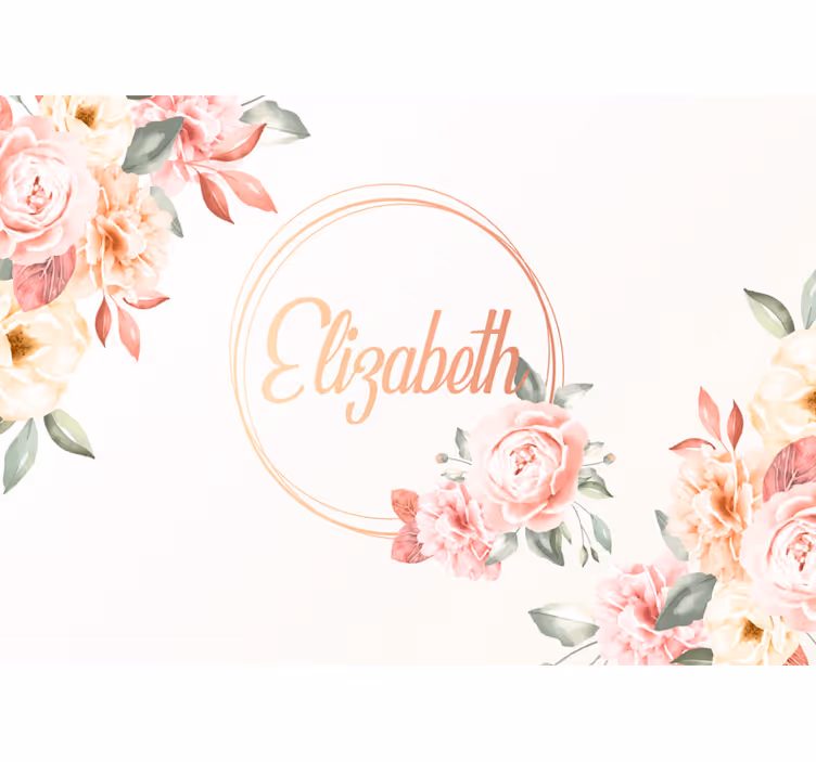 Murais de Parede Quadro de flores com nome - TenStickers