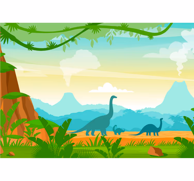 Murais de Parede Silhuetas de dinossauros - TenStickers