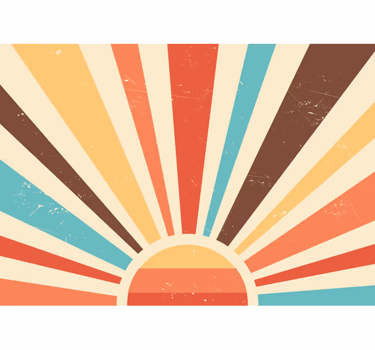 Fotomural para gabinete Pôr do sol vintage abstrato - TenStickers