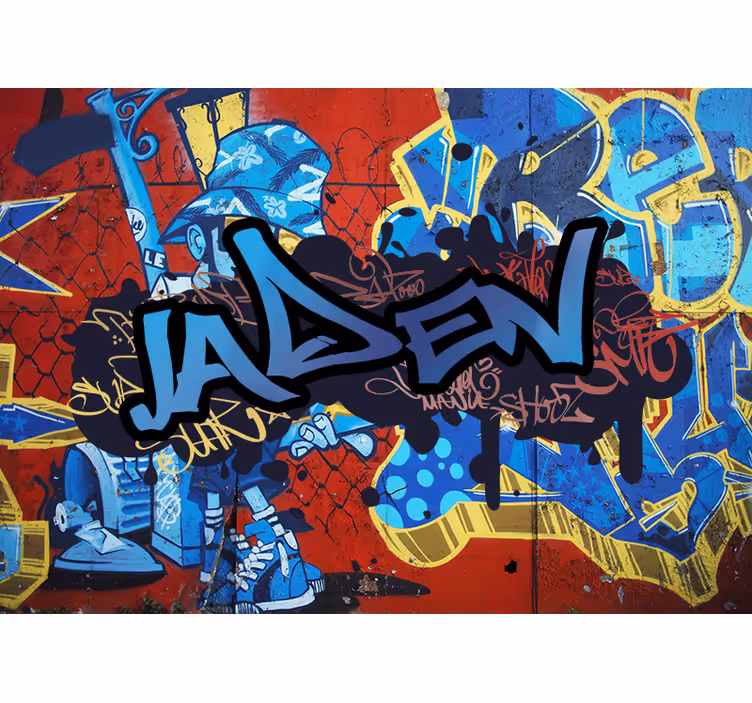 Grafite personalizado com nome personalizado fotomural d - TenStickers