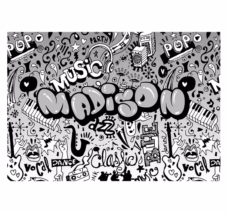 Mural de parede música com design temático musical - TenStickers