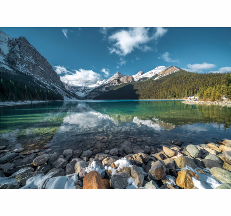 Fotomurais de paisagens eco do lago da montanha - TenStickers
