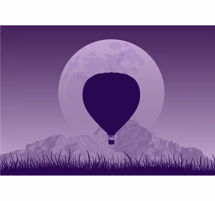 Fotomurais de paisagens passeio de balão de ar quente - TenStickers