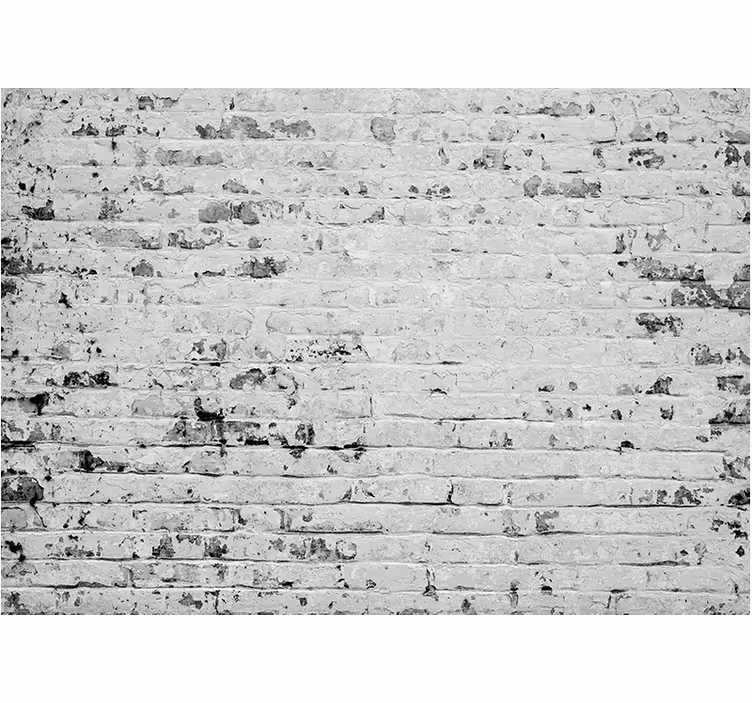 Fotomurais texturas e padrões Textura de tijolo branco gasta - TenStickers