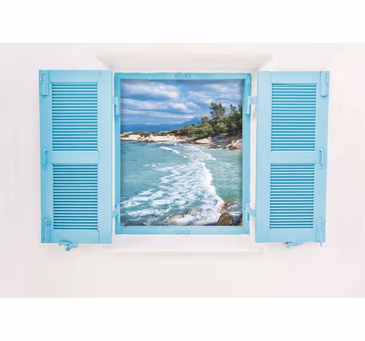 Murais de Parede Janela com vista mar - TenStickers