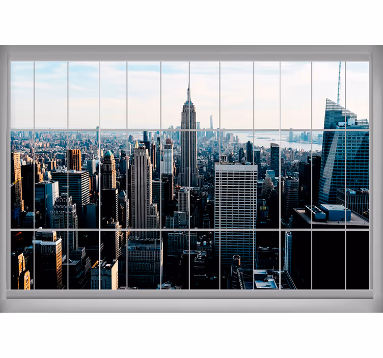 Mural de parede nova york perspectiva empire state - TenStickers